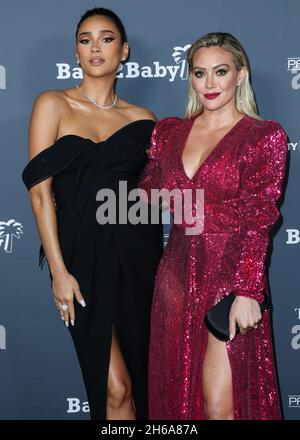 West Hollywood, United States. 13th Nov, 2021. WEST HOLLYWOOD, LOS ANGELES,  CALIFORNIA, USA - NOVEMBER 13: Actresses Shay Mitchell and Hilary Duff  arrive at the Baby2Baby 10-Year Gala 2021 held at the Pacific Design Center  on November