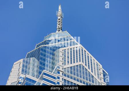 1650 Market Street, aka One Liberty Place, is often called 'Philadelphia's Chrysler Building' for its graceful spire. The skyscraper was first to brea Stock Photo