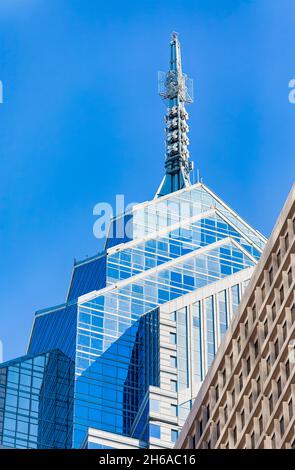 1650 Market Street, aka One Liberty Place, is often called 'Philadelphia's Chrysler Building' for its graceful spire. The skyscraper was first to brea Stock Photo