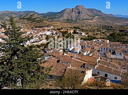 Veléz Blanco, a small, attractive, unspoilt town in the foothills of the Sierra de Maria, northern Almería, Spain. View from the castle. Stock Photo
