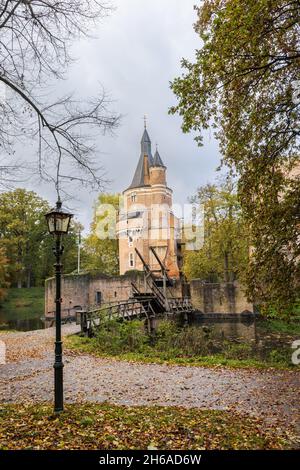 Tower of Historic Castle Duurstede in Wijk bij Duurstede, Utrecht in The Netherlands Stock Photo