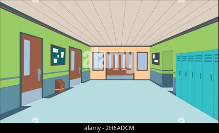 School Interior Stock Vector