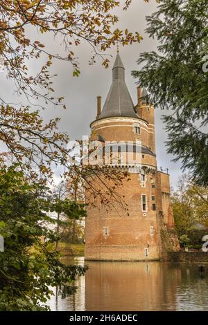 Tower of Historic Castle Duurstede in Wijk bij Duurstede, Utrecht in The Netherlands Stock Photo