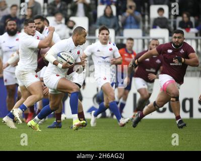 Bordeaux, France, November 14, 2021, Gael Fickou of France during the Autumn Nations Series 2021, rugby union test match between France and Georgia on November 14, 2021 at Stade Matmut Atlantique in Bordeaux, France - Photo: Jean Catuffe/DPPI/LiveMedia Stock Photo