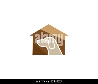 creative dog house logo vector symbol Stock Vector