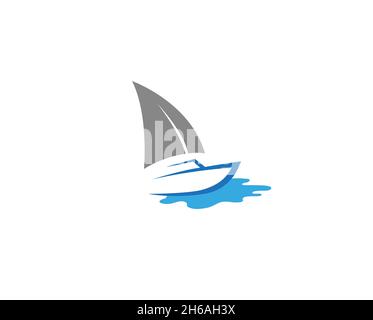 Creative Boat Sailing Logo Design Vector Symbol Illustration Stock Vector