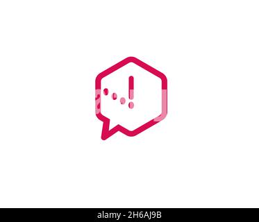 Creative Colorful Box Chat Logo Design Vector Symbol Illustration Stock Vector
