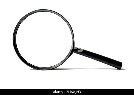Magnifying glass isolated on white Stock Photo