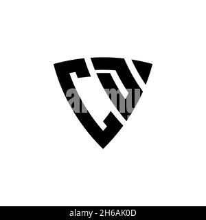 CD Monogram logo letter with triangle shield and circle shape style design on isolated background. Triangle monogram logo, shield monogram logo, trian Stock Vector