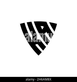 KA Monogram logo letter with triangle shield shape style design isolated on white background. Triangle monogram logo, shield monogram logo, triangle s Stock Vector