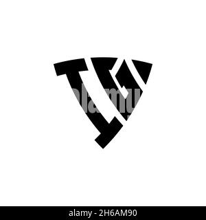 IG Monogram logo letter with triangle shield shape style design isolated on white background. Triangle monogram logo, shield monogram logo, triangle s Stock Vector