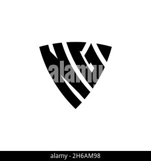NG Monogram logo letter with triangle shield shape style design isolated on white background. Triangle monogram logo, shield monogram logo, triangle s Stock Vector