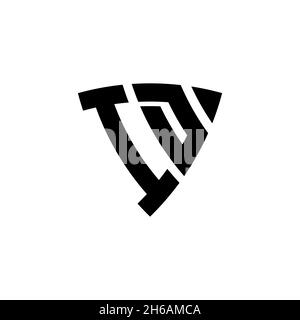 ID Monogram logo letter with triangle shield shape style design isolated on white background. Triangle monogram logo, shield monogram logo, triangle s Stock Vector
