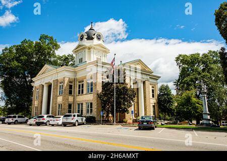 Franklin County Courthouse, Courthouse Square, Carnesville, Georgia Stock Photo