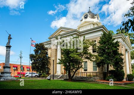 Franklin County Courthouse, Courthouse Square, Carnesville, Georgia Stock Photo