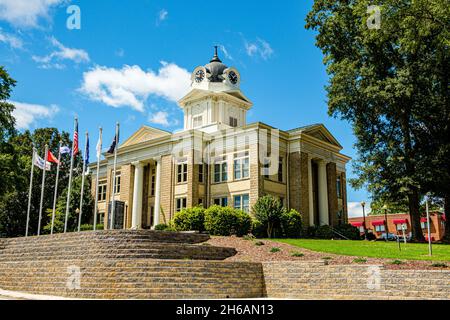 Franklin County Courthouse, Courthouse Square, Carnesville, Georgia Stock Photo