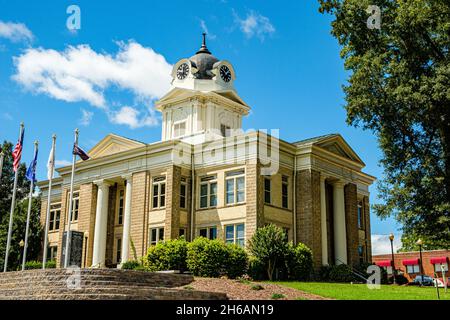 Franklin County Courthouse, Courthouse Square, Carnesville, Georgia Stock Photo