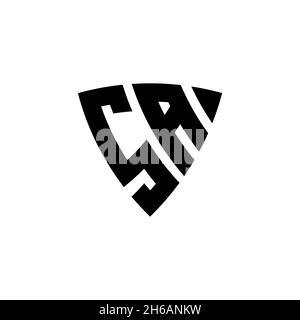 SA Monogram logo letter with triangle shield shape style design isolated on white background. Triangle monogram logo, shield monogram logo, triangle s Stock Vector