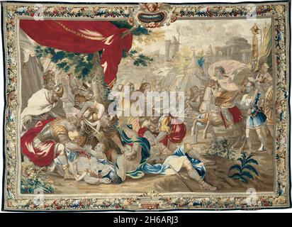 The Massacre at Jerusalem, from The Story of Titus and Vespasian, Brussels, 1650/75. Woven at the workshop of Gerard Peemans, after a design by Charles Poerson. Stock Photo