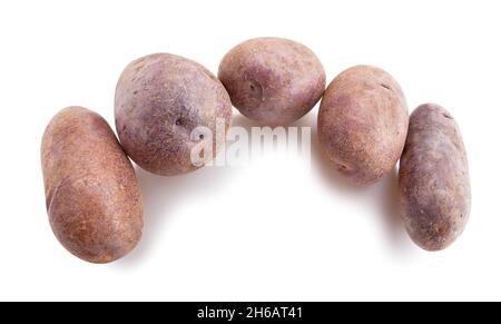 red potato path isolated on white Stock Photo