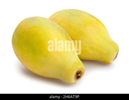 papaya path isolated on white Stock Photo