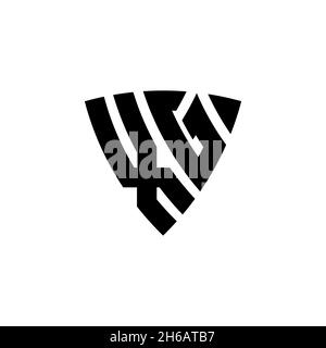 XG Monogram logo letter with triangle shield shape style design isolated on white background. Triangle monogram logo, shield monogram logo, triangle s Stock Vector