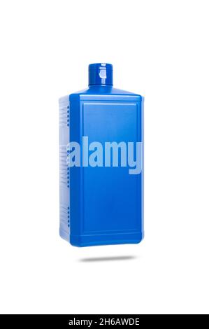 blue bottle with dispenser isolated Stock Photo