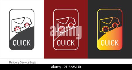 Vector logo for delivery service or logistic company. Suitable for logo design in shipping industry. Stock Vector