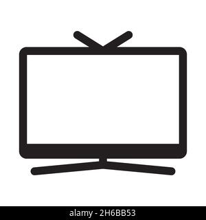 TV icon isolated in Simple style on white background. Stock Vector