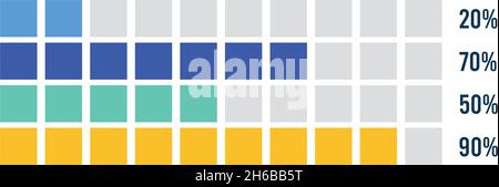 statistics grid infographic Stock Vector