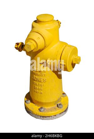 Fire hydrant on sidewalk, Los Angeles, California, United States of America Stock Photo