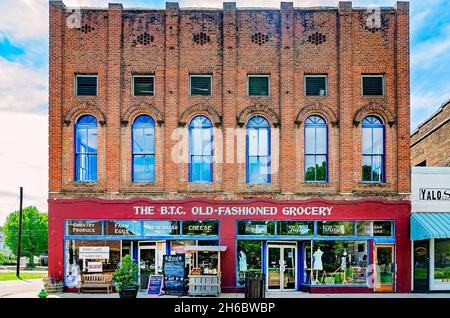 The B.T.C. Old-Fashioned Grocery, located in the historic Parker Building, is pictured, June 13, 2012, in Water Valley, Mississippi. Stock Photo