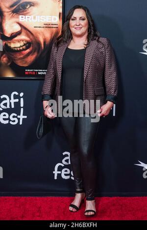Hollywood, United States. 14th Nov, 2021. HOLLYWOOD, LOS ANGELES, CALIFORNIA, USA - NOVEMBER 13: Shannon Knapp arrives at the 2021 AFI Fest - Official Screening Of Netflix's 'Bruised' held at the TCL Chinese Theatre IMAX on November 13, 2021 in Hollywood, Los Angeles, California, United States. (Photo by Nox Yang/Image Press Agency/Sipa USA) Credit: Sipa USA/Alamy Live News Stock Photo
