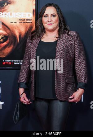 Hollywood, United States. 14th Nov, 2021. HOLLYWOOD, LOS ANGELES, CALIFORNIA, USA - NOVEMBER 13: Shannon Knapp arrives at the 2021 AFI Fest - Official Screening Of Netflix's 'Bruised' held at the TCL Chinese Theatre IMAX on November 13, 2021 in Hollywood, Los Angeles, California, United States. (Photo by Nox Yang/Image Press Agency/Sipa USA) Credit: Sipa USA/Alamy Live News Stock Photo