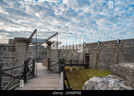 Spanish Castillo de San Marcos in St. Augustine, Florida, USA Stock Photo