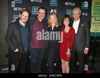 Tom Donahue, Patricia Clarkson, Deana Martin, daughter of DeanMartin and husband John Griffeth attend the 'DEAN MARTIN: KING OF COOL' screening at Doc NYC Festival at Doc NYC Festival on November 14, 2021 at SVA Theater in New York, New York, USA. Robin Platzer/ Twin Images/ Credit: Sipa USA/Alamy Live News Stock Photo