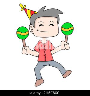 Doodle street boy dancing illustration Stock Vector Image & Art - Alamy