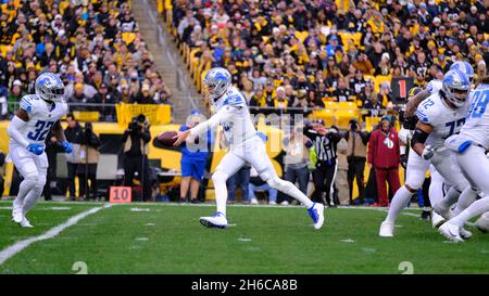 Pittsburgh, PA, USA. 14th Nov, 2021. Tre Norwood #21 during the Pittsburgh  Steelers vs Detroit Lion game at Heinz Field in Pittsburgh, PA. Jason  Pohuski/CSM/Alamy Live News Stock Photo - Alamy