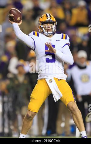 LSU Quarterback Garrett Nussmeier (13) Throws During An NCAA Football ...