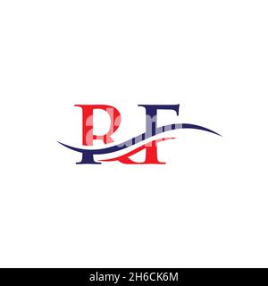 RF Letter Linked Logo for business and company identity. Initial Letter RF Logo Vector Template. Stock Vector