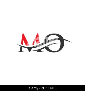 MO Letter Linked Logo for business and company identity. Initial Letter MO Logo Vector Template. Stock Vector