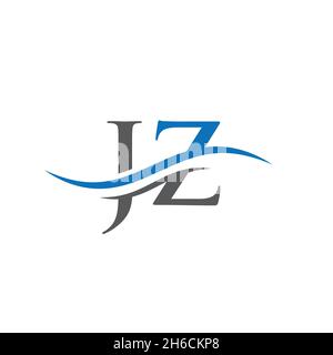 Monogram letter JZ logo design Vector. JZ letter logo design with modern trendy Stock Vector