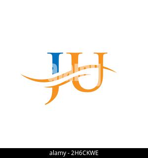 Modern JU Logo Design for business and company identity. Creative JU letter with luxury concept. Stock Vector