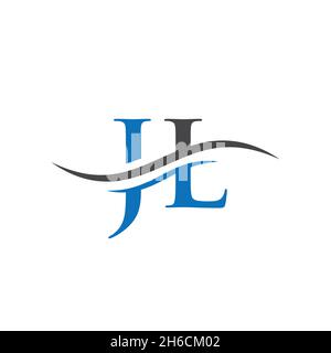 Initial JL letter linked logo vector template. Swoosh letter JL logo ...
