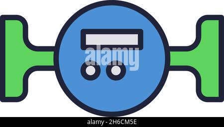 Gauge reading of kwh consumption vector icon Stock Vector