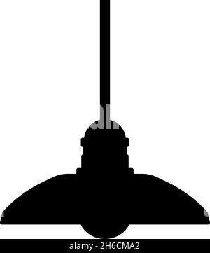 Chandelier Plafond hanging lamp icon black color vector illustration flat style simple image Stock Vector