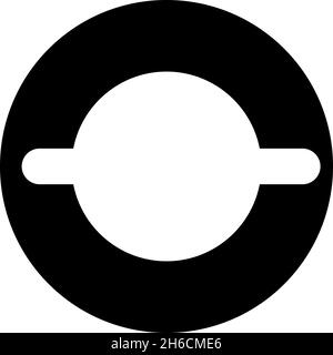 Gasket with groove laying icon black color vector illustration flat style simple image Stock Vector