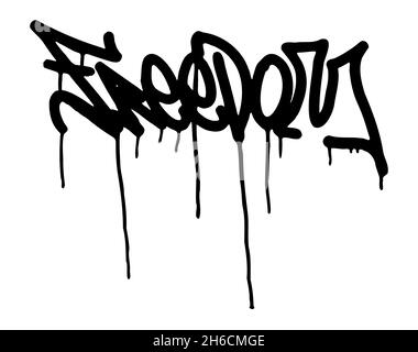Squeeze ink marker vector font in graffiti style. Dripping capital letters  alphabet Stock Vector Image & Art - Alamy