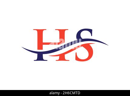 letter HS Logo Design Vector Template. Initial Linked Letter HS Vector ...