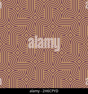 Abstract modern geometric pattern of intertwining lines Stock Vector